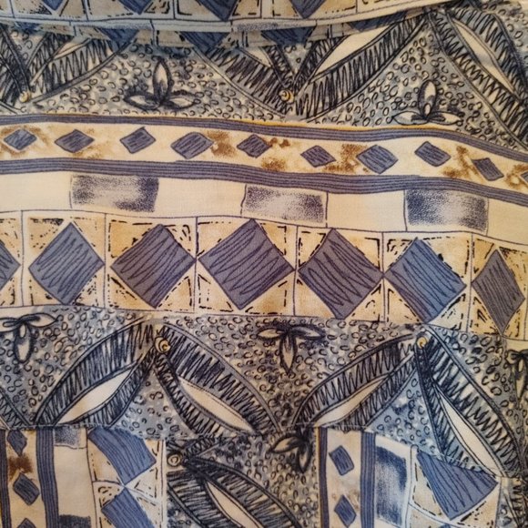 Pierre Cardin Hawaiian Print Button Down Men Shirt Short Sleeve XL XLarge - Picture 4 of 6